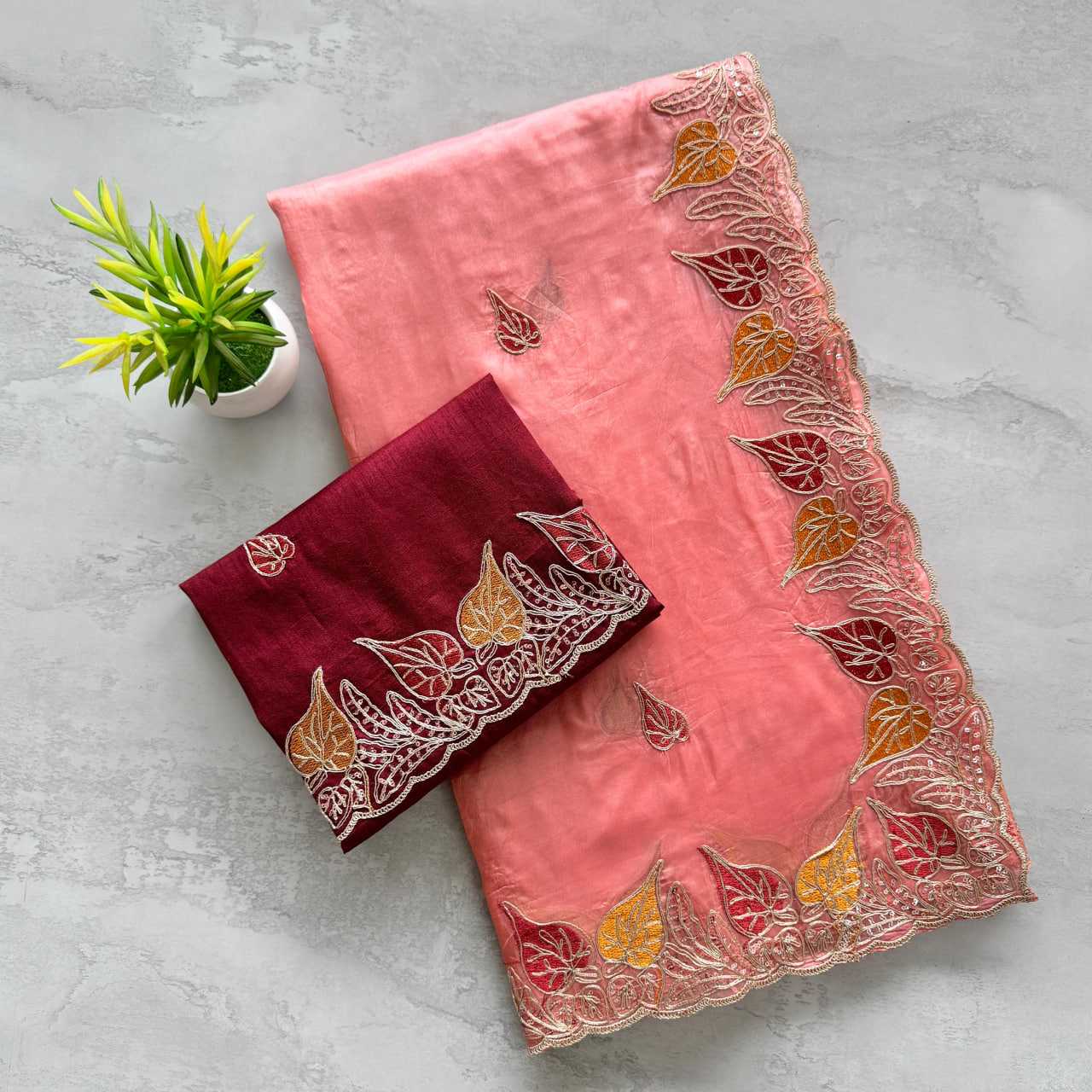 YNF Wholesale Silk Embroidered Sarees  | Surat Manufacturer