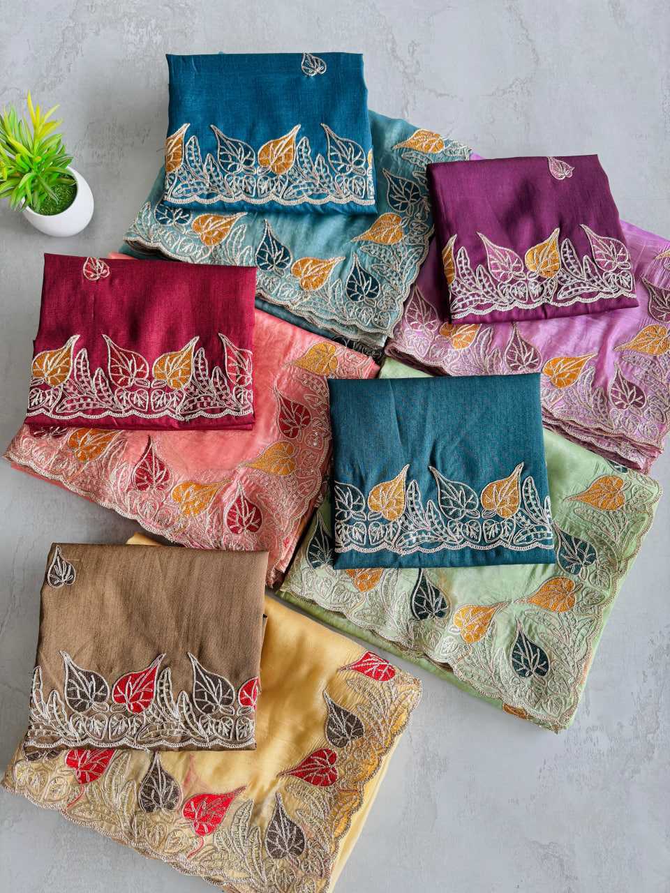 YNF Wholesale Silk Embroidered Sarees  | Surat Manufacturer