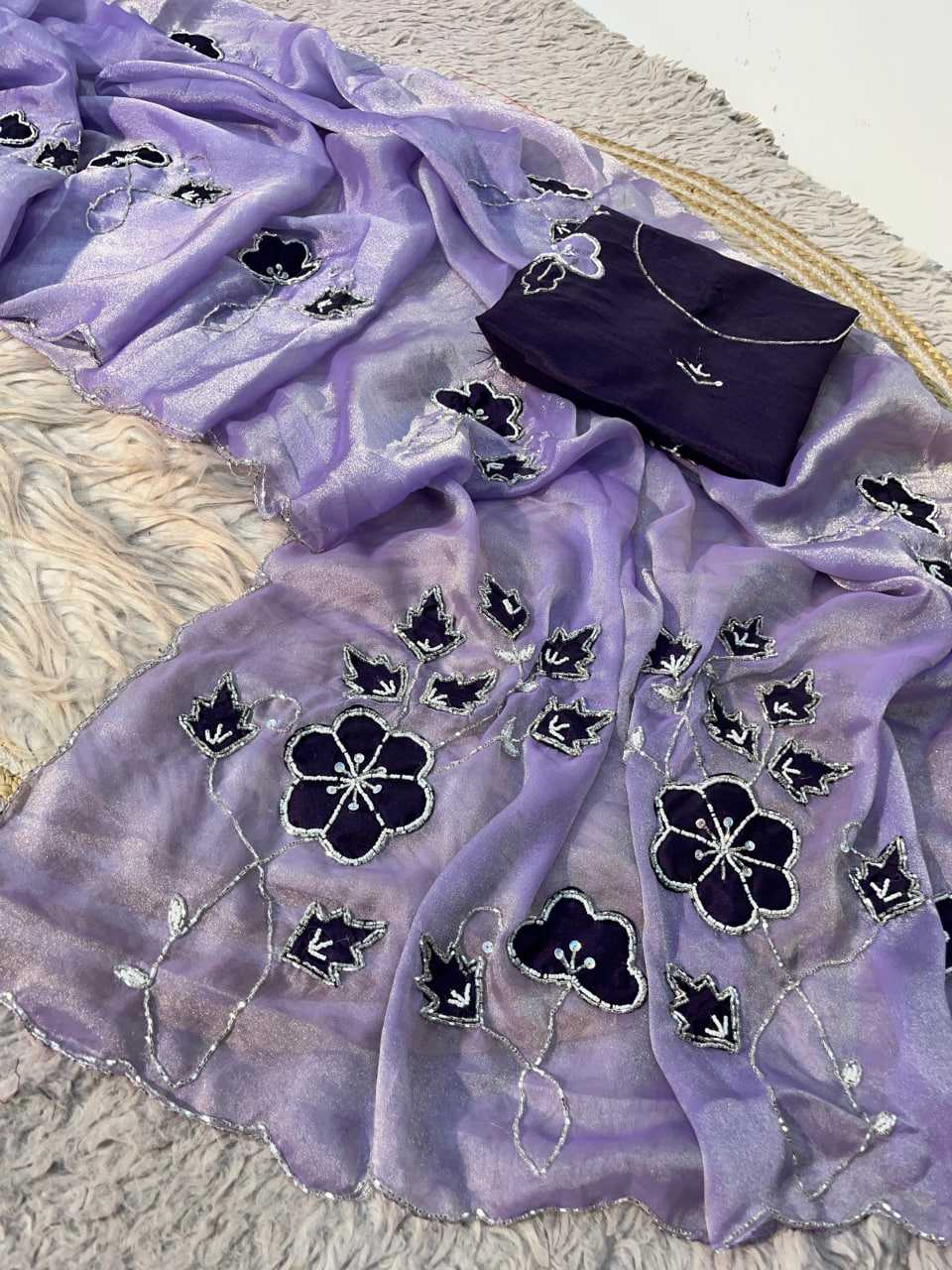 YNF Wholesale Dull Moss Hand Work Sarees  | Surat Manufacturer