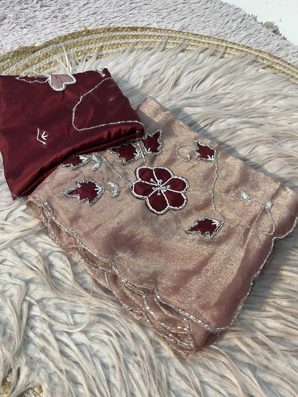 YNF Wholesale Dull Moss Hand Work Sarees  | Surat Manufacturer