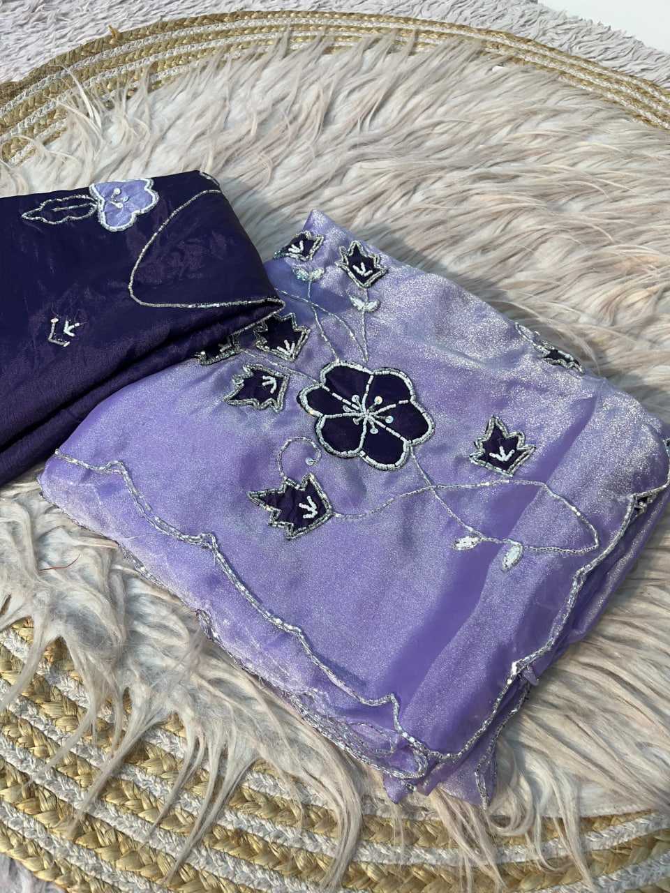 YNF Wholesale Dull Moss Hand Work Sarees  | Surat Manufacturer