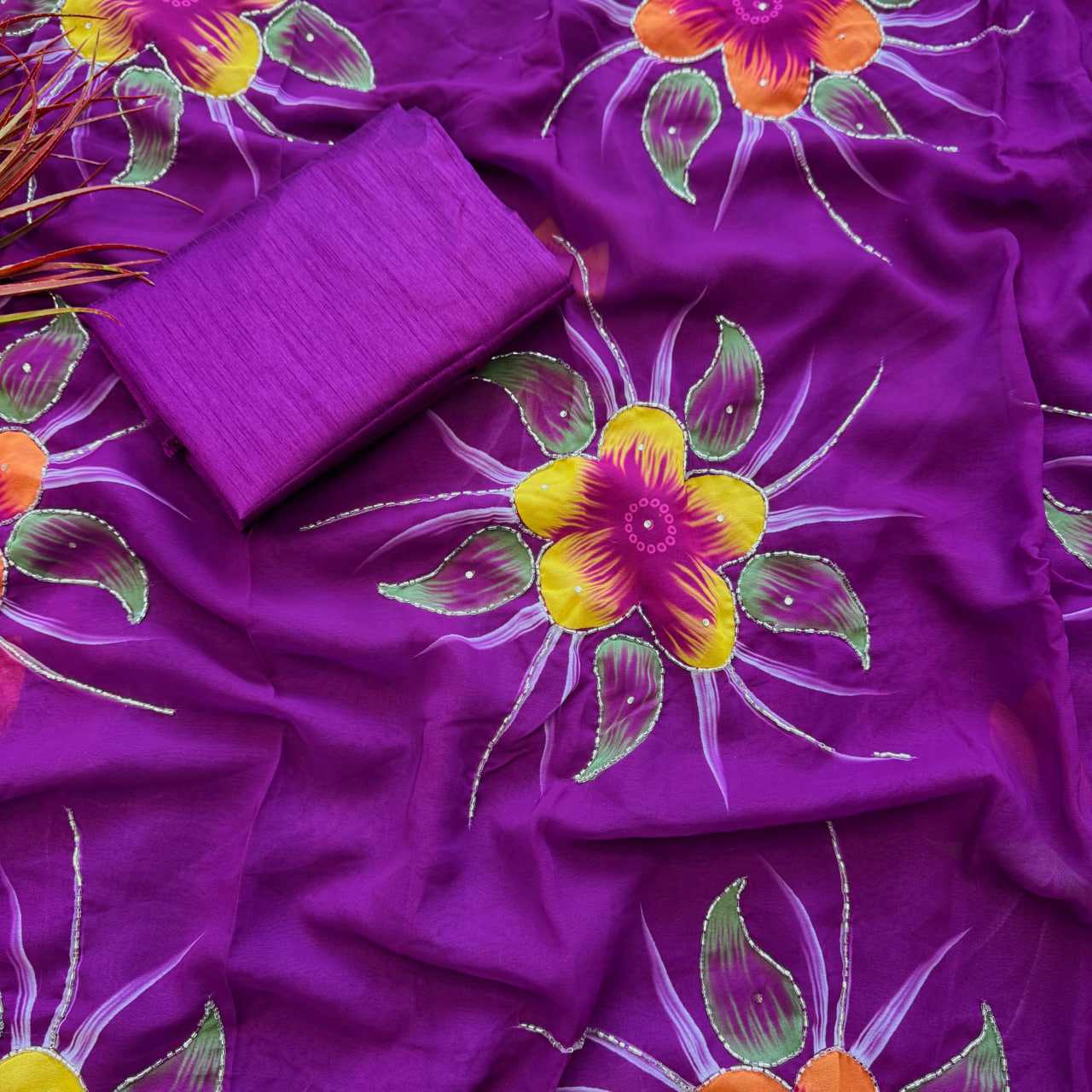YNF Wholesale Georgette Printed Sarees  | Surat Manufacturer