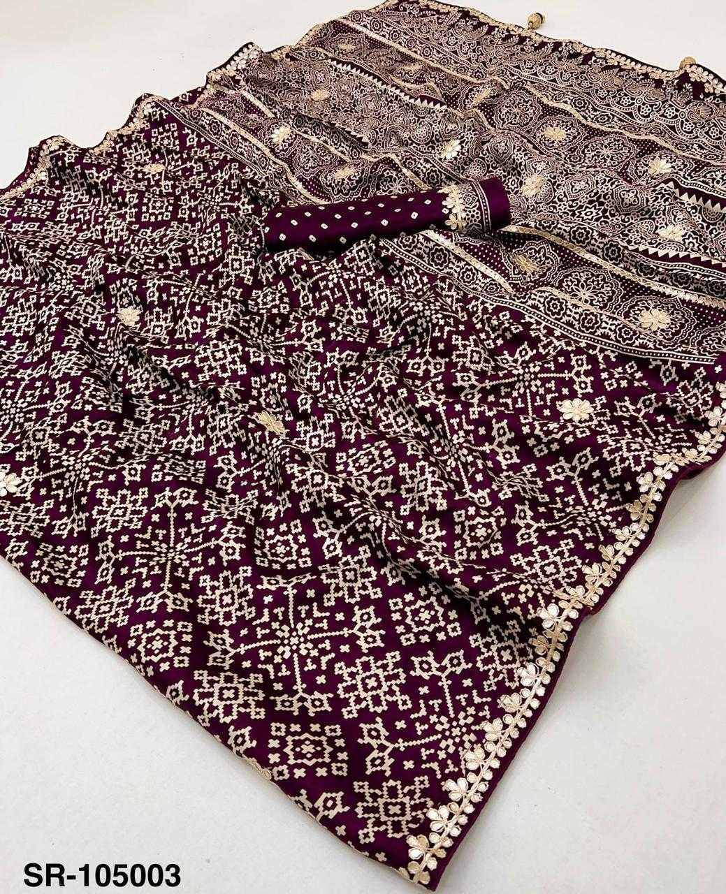 YNF Wholesale Patola Silk Block Print Sarees  | Surat Manufacturer