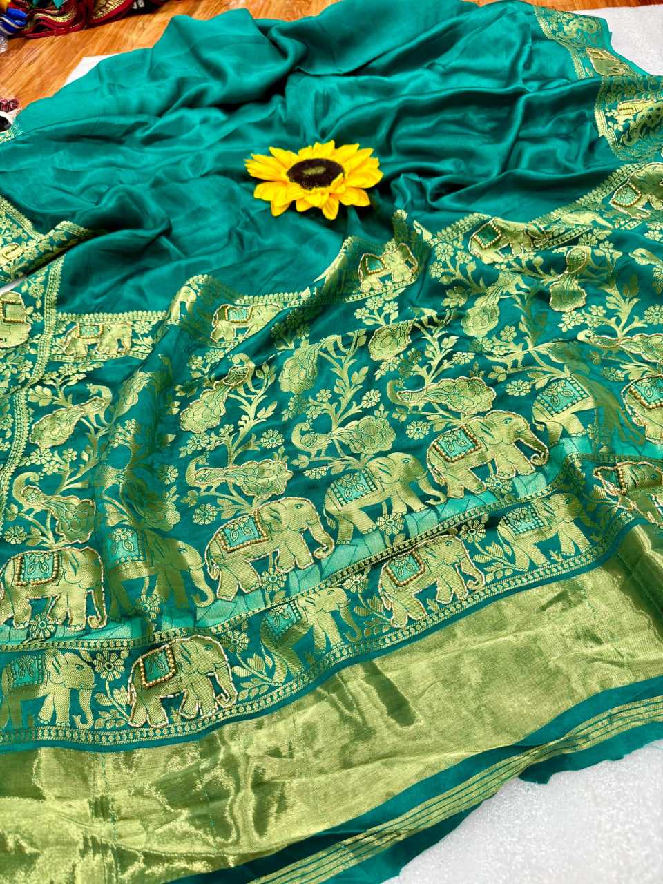 YNF Wholesale Gajji Silk Hand Work Sarees  | Surat Manufacturer