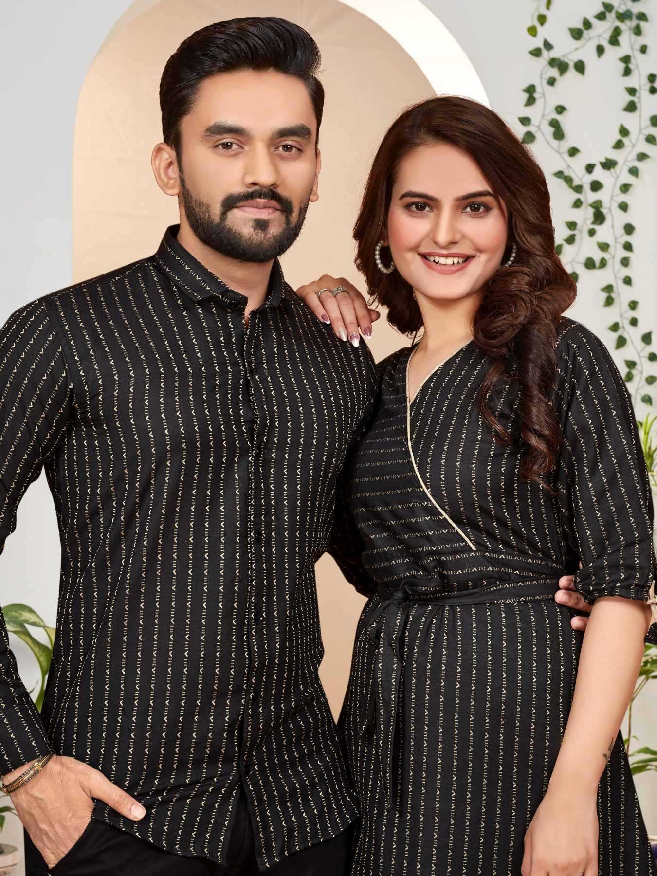 YNF Wholesale Cotton Couple Matching Ethnic Outfits  | Surat Manufacturer