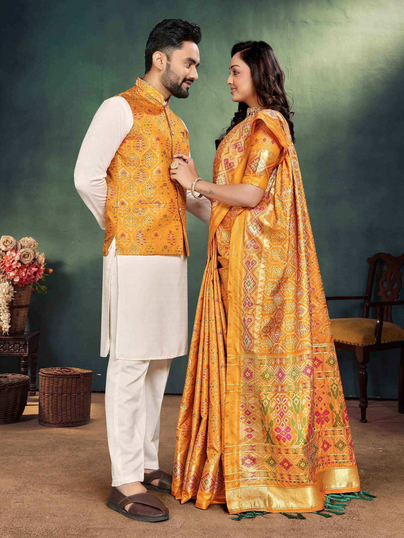 YNF Wholesale Cotton Couple Matching Ethnic Outfits  | Surat Manufacturer