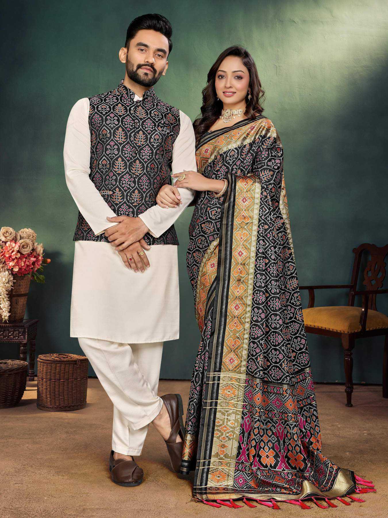 YNF Wholesale Cotton Couple Matching Ethnic Outfits  | Surat Manufacturer