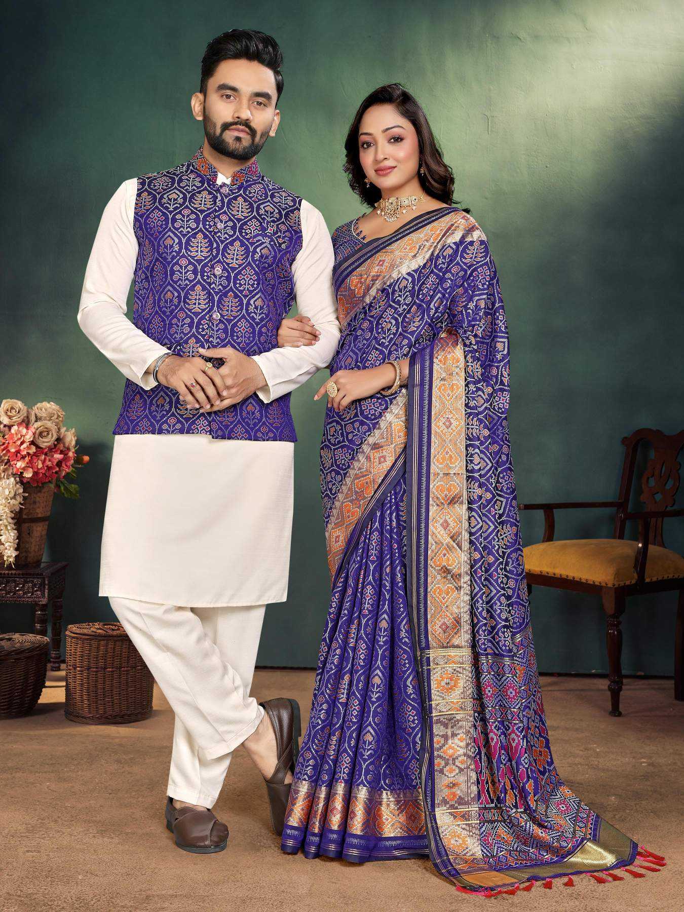 YNF Wholesale Cotton Couple Matching Ethnic Outfits  | Surat Manufacturer