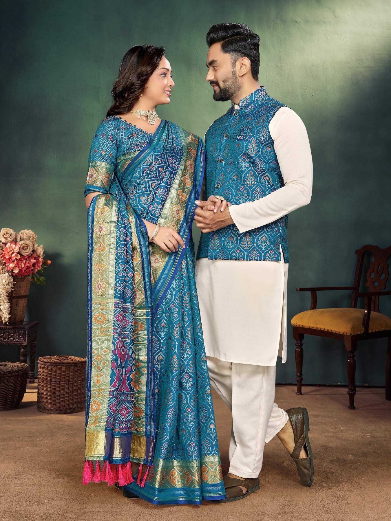 YNF Wholesale Cotton Couple Matching Ethnic Outfits  | Surat Manufacturer