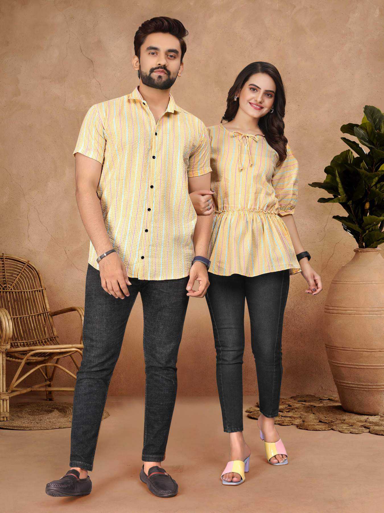 YNF Wholesale Cotton Couple Matching Ethnic Outfits  | Surat Manufacturer