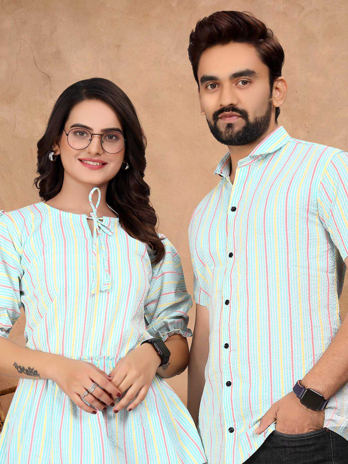 YNF Wholesale Cotton Couple Matching Ethnic Outfits  | Surat Manufacturer