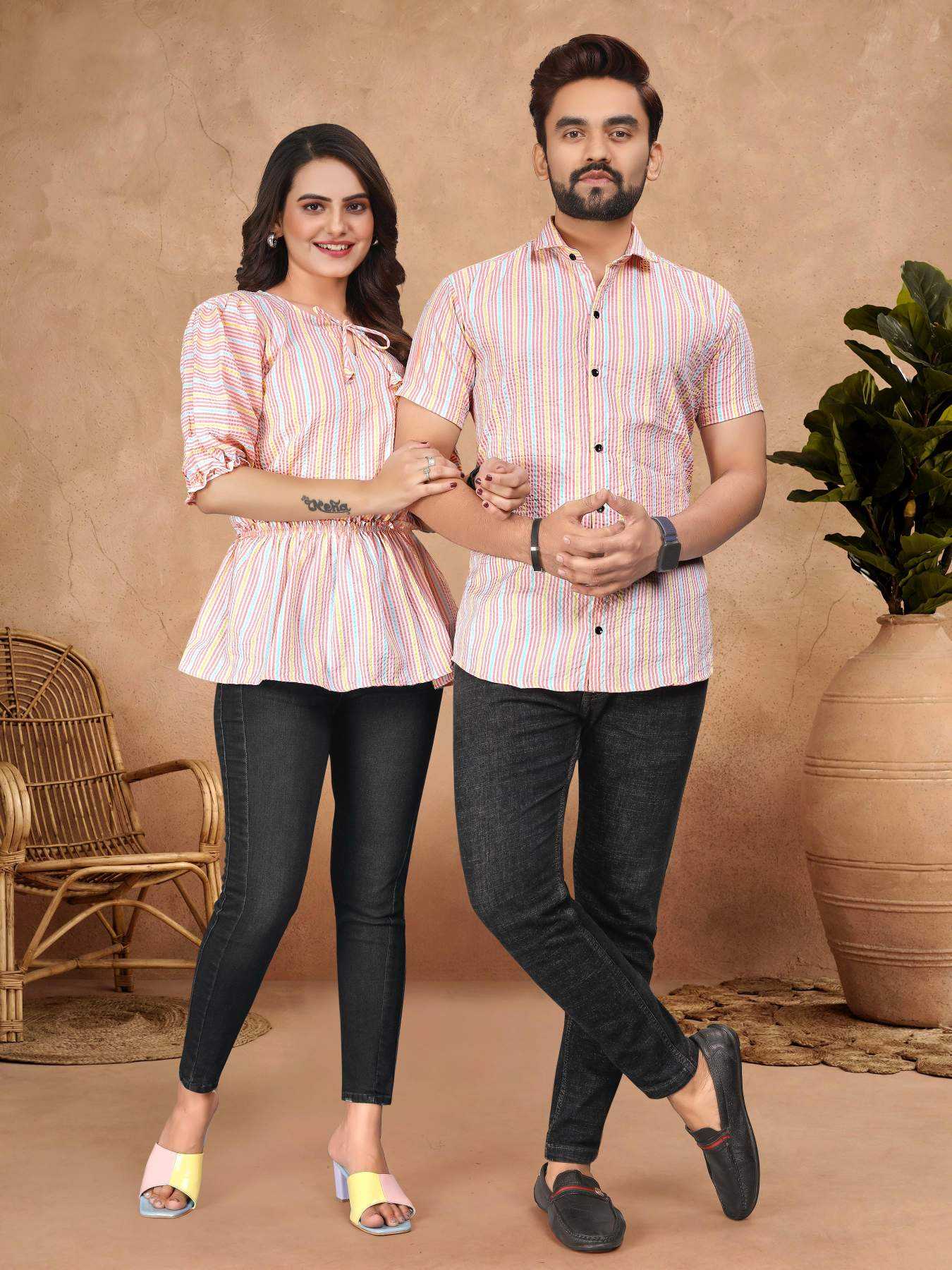 YNF Wholesale Cotton Couple Matching Ethnic Outfits  | Surat Manufacturer