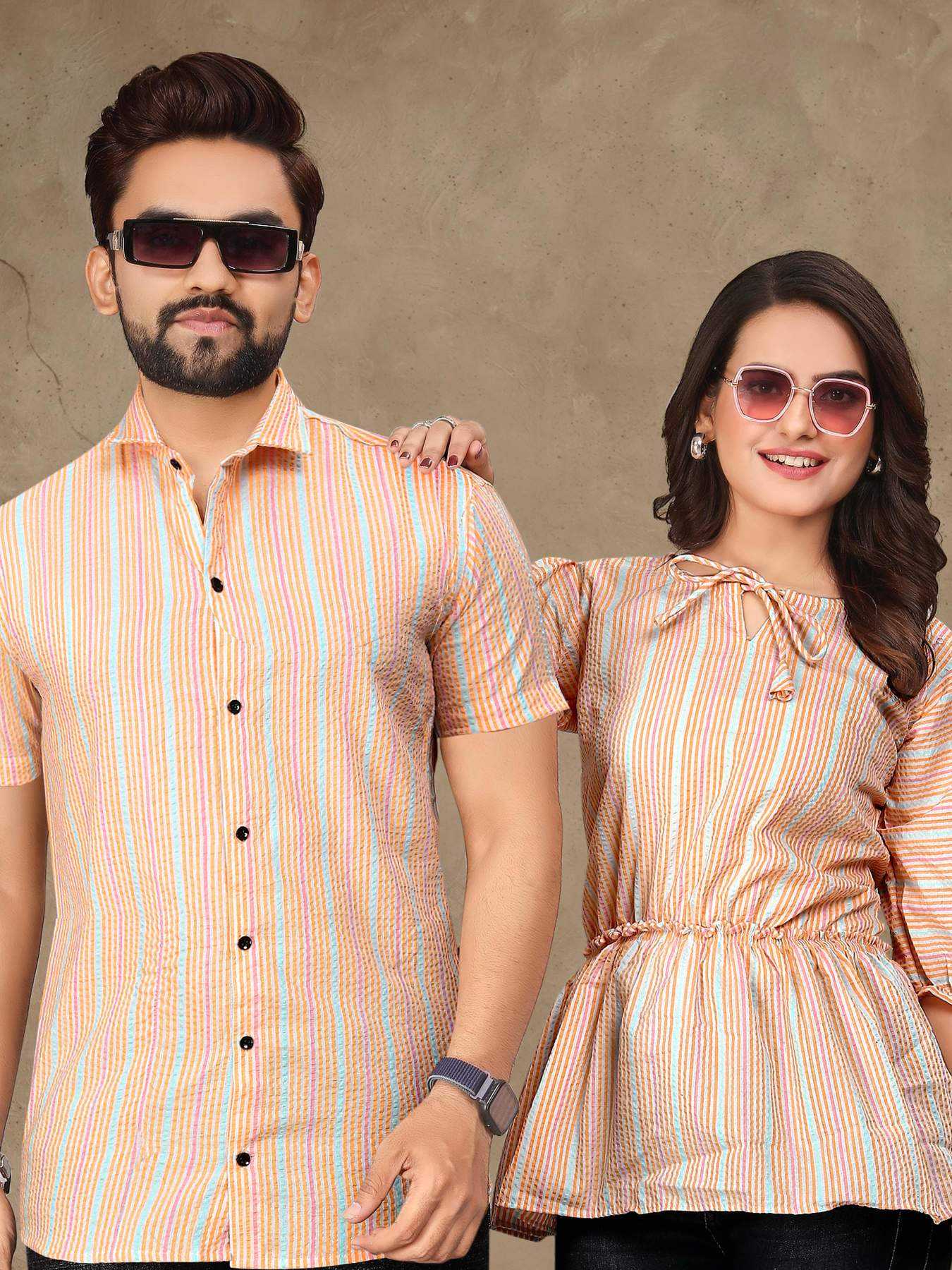 YNF Wholesale Cotton Couple Matching Ethnic Outfits  | Surat Manufacturer