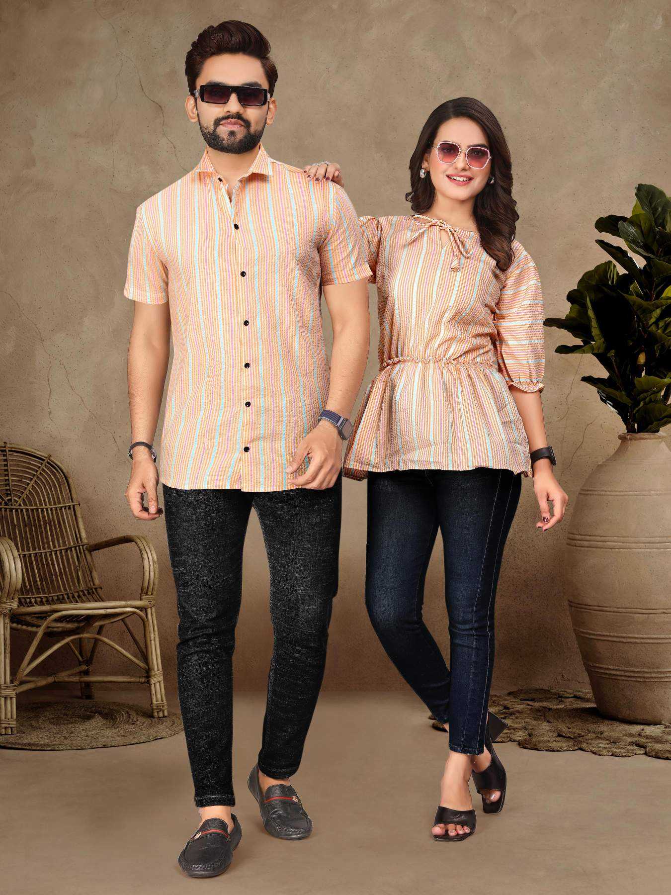 YNF Wholesale Cotton Couple Matching Ethnic Outfits  | Surat Manufacturer