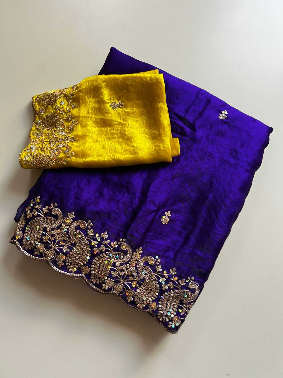 YNF Wholesale Satin Silk Brocade Sarees  | Surat Manufacturer
