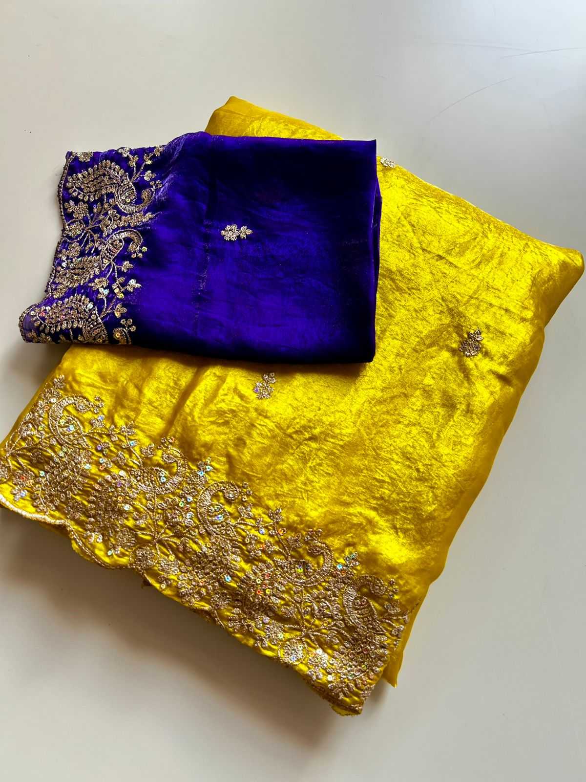 YNF Wholesale Satin Silk Brocade Sarees  | Surat Manufacturer