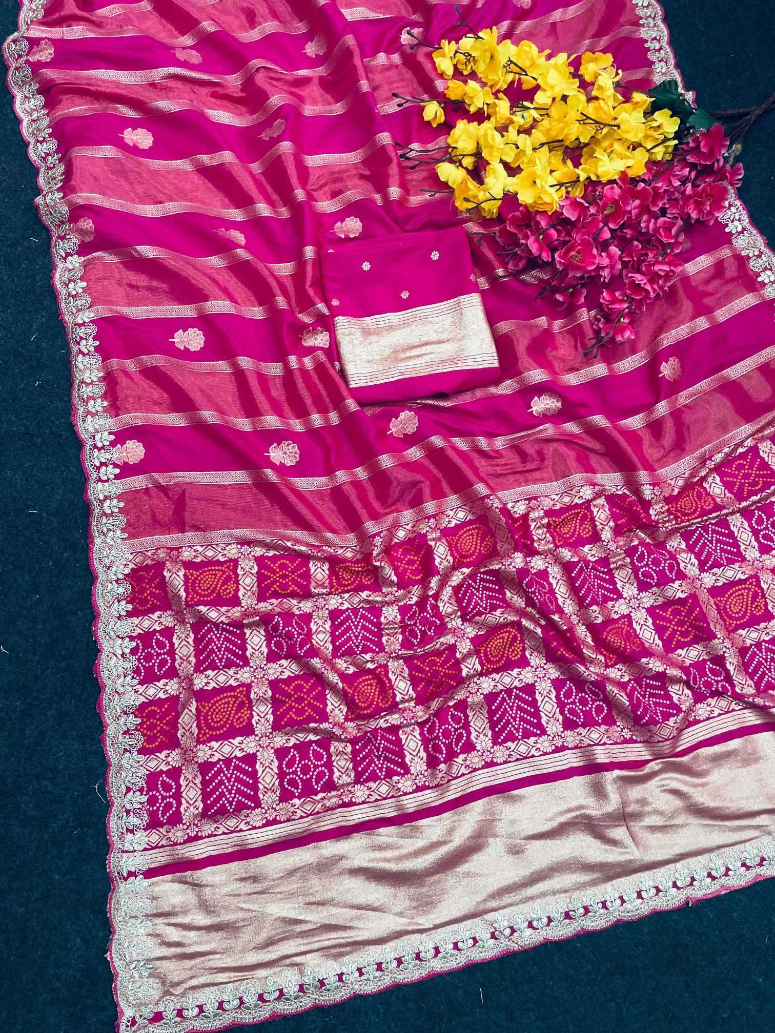 YNF Wholesale Gajji Silk Gajji Modal Sarees  | Surat Manufacturer