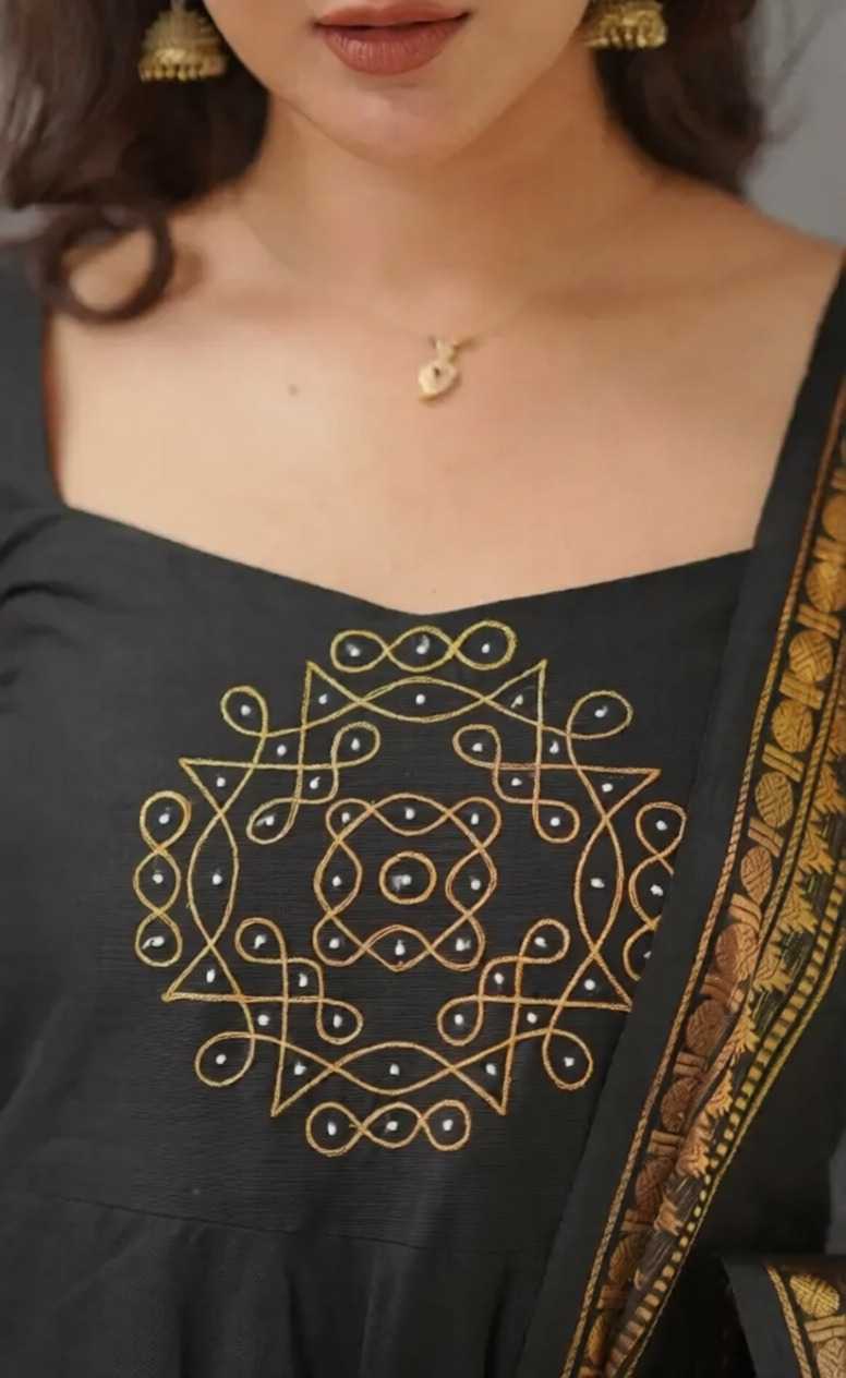 YNF Wholesale Cotton Embroidery Gowns KESH702 LF-103 | Surat Manufacturer