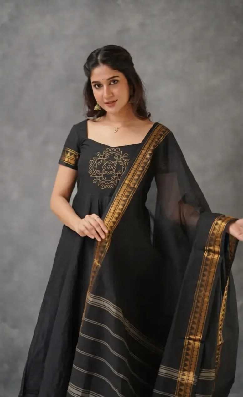 YNF Wholesale Cotton Embroidery Gowns KESH702 LF-103 | Surat Manufacturer