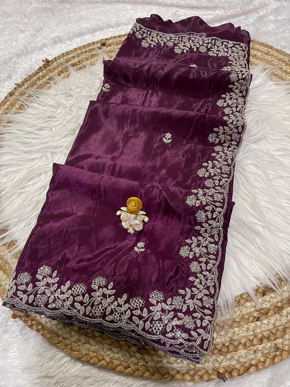YNF Wholesale Pure Silk Cutwork Saree  | Surat Manufacturer
