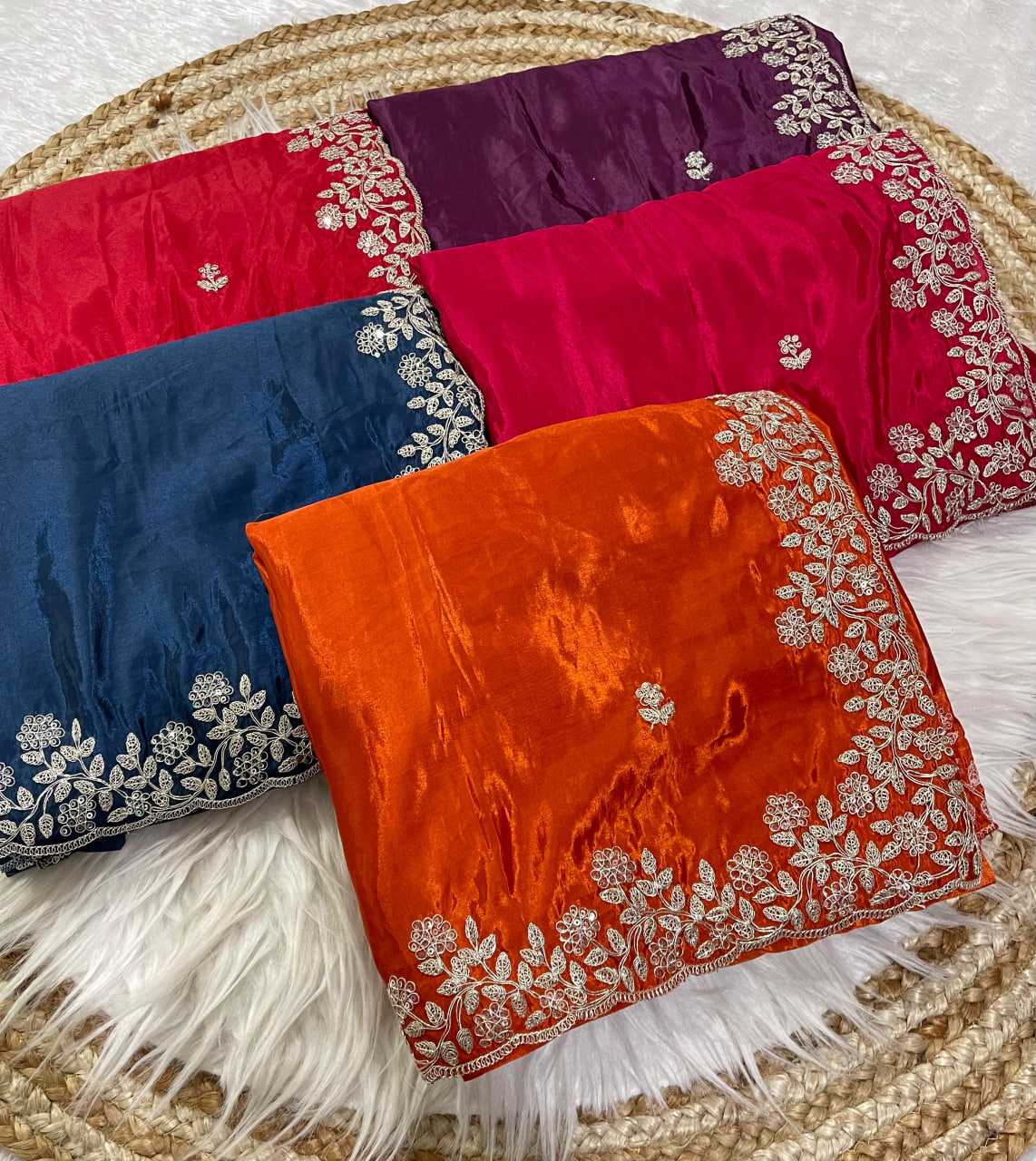 YNF Wholesale Pure Silk Cutwork Saree  | Surat Manufacturer