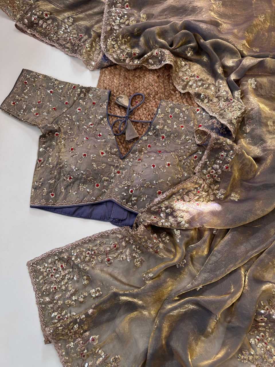 YNF Wholesale FENDY Embroidered Sarees  | Surat Manufacturer