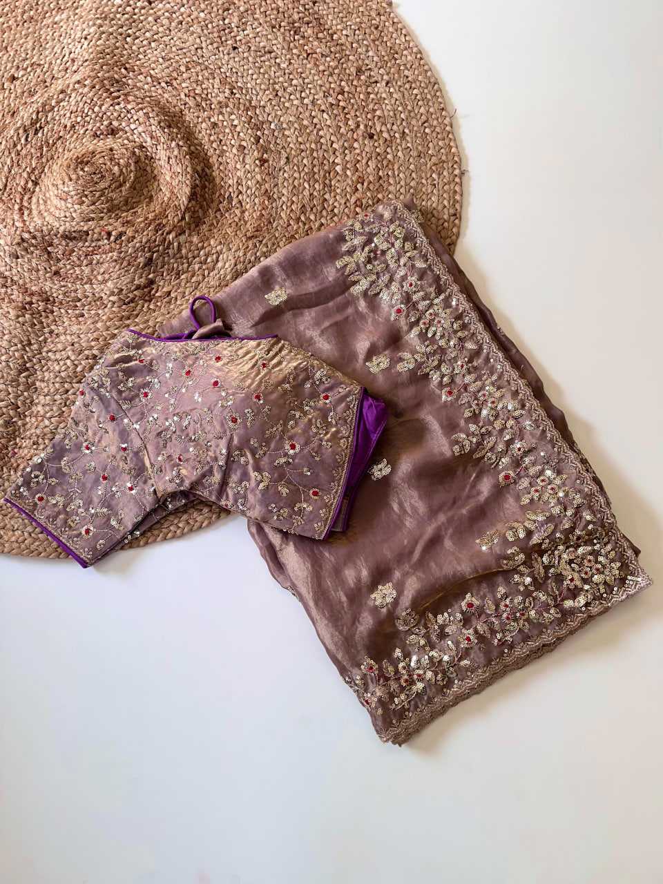YNF Wholesale FENDY Embroidered Sarees  | Surat Manufacturer