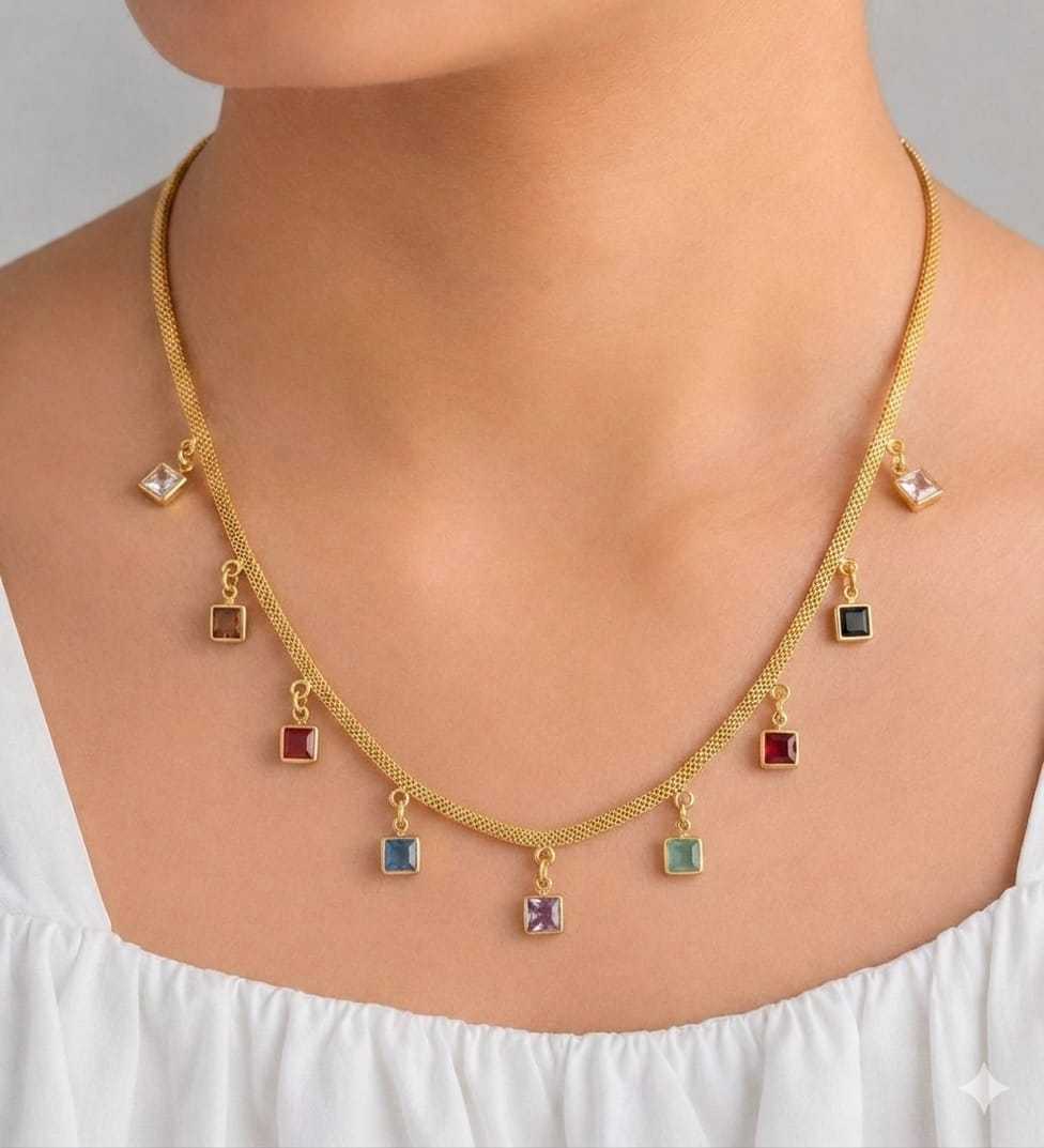 YNF Wholesale Brass Chain Pendant Set KESH164 | Surat Manufacturer