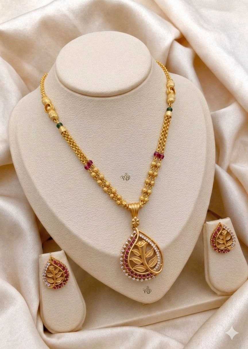 YNF Wholesale Brass Fancy Mala Necklaces KESH164 | Surat Manufacturer