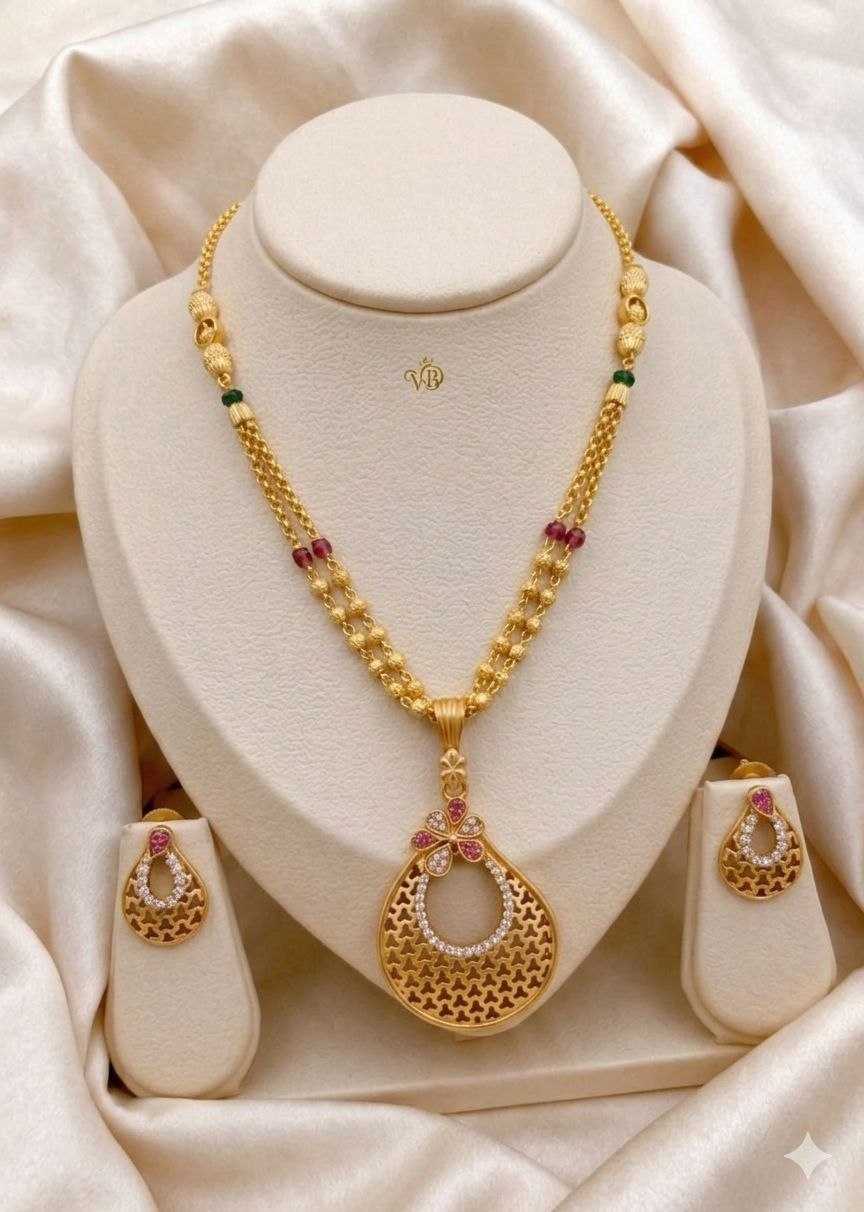 YNF Wholesale Brass Fancy Mala Necklaces KESH164 | Surat Manufacturer