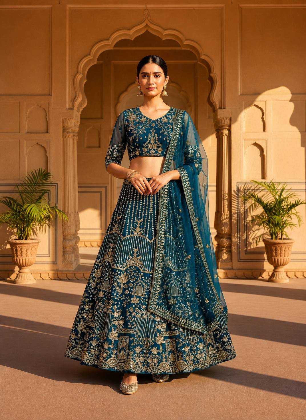 YNF Wholesale Butterfly Net Wedding Lehenga KESH533 5167 | Surat Manufacturer