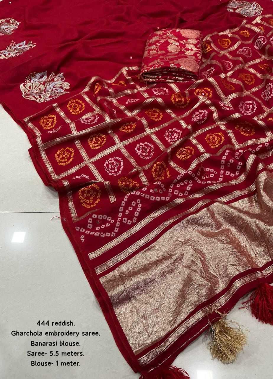 YNF Wholesale Chanderi Cotton    Chanderi Sarees KESH433 444 gharchola | Surat Manufacturer