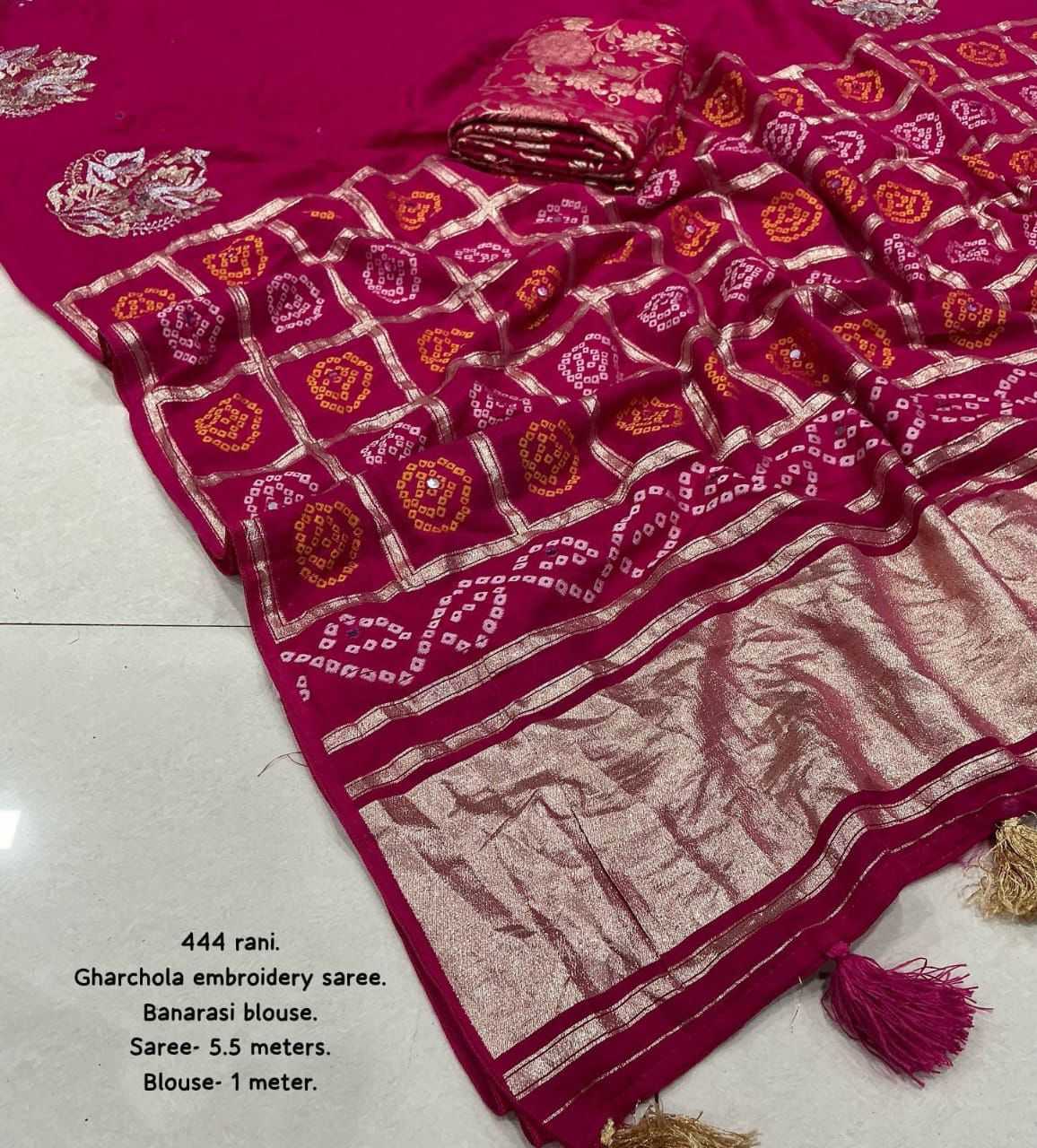 YNF Wholesale Chanderi Cotton    Chanderi Sarees KESH433 444 gharchola | Surat Manufacturer