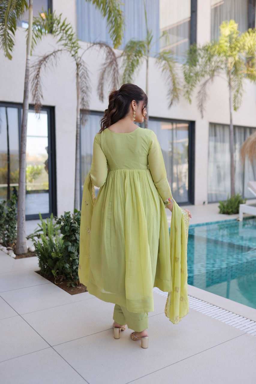 YNF Wholesale Chanderi Silk Embroidery Gowns KESH489 1239 | Surat Manufacturer