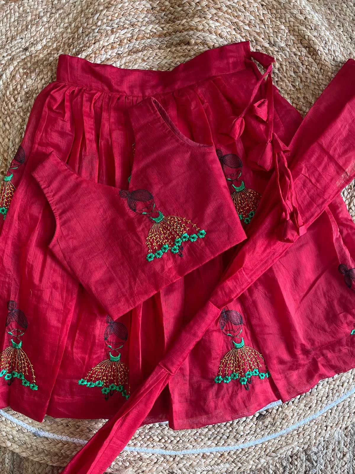 YNF Wholesale Chanderi Silk Kids Lehenga RIN235 elegant dupatta | Surat Manufacturer