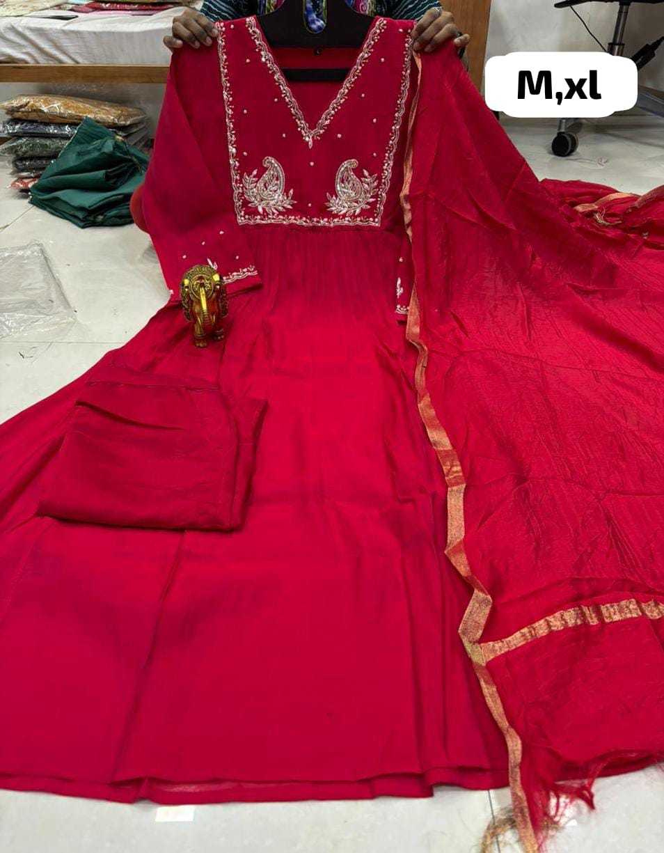YNF Wholesale Chanderi Soft Party Wear Kurtis KESH147 Muskan | Surat Manufacturer