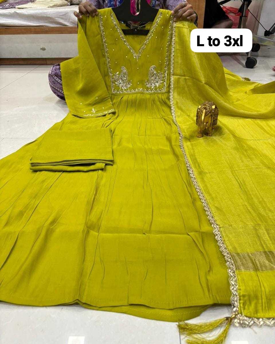 YNF Wholesale Chanderi Soft Party Wear Kurtis KESH147 Muskan | Surat Manufacturer