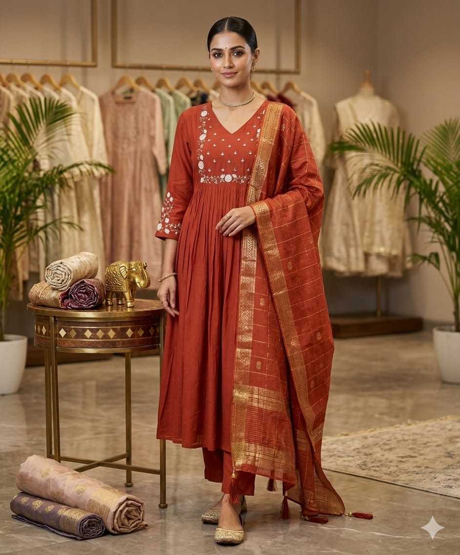 YNF Wholesale Chanderi Soft Party Wear Kurtis KESH147 Muskan | Surat Manufacturer