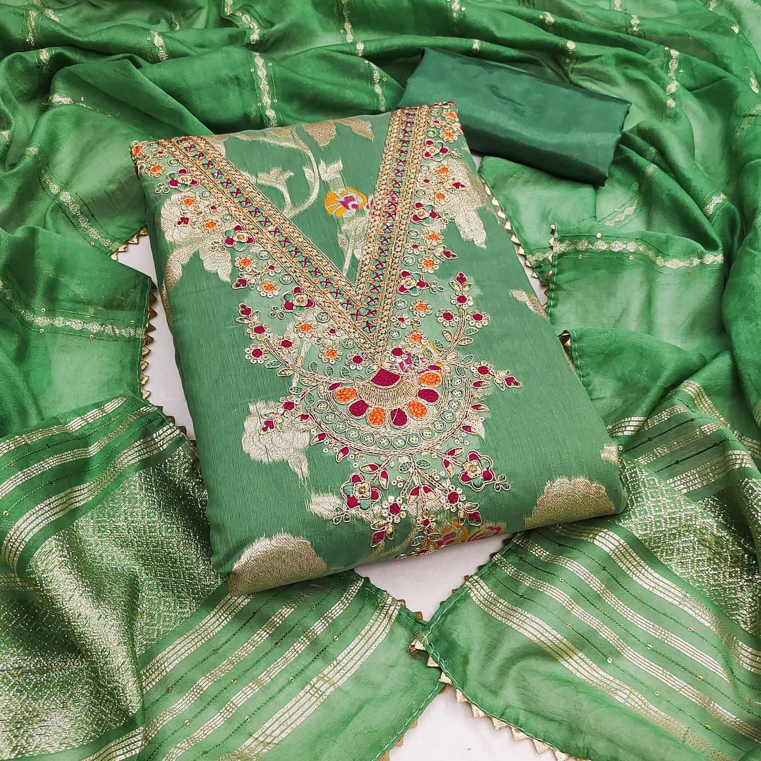 YNF Wholesale Chanderi Soft Ladies Suits KESH153 Ahsifa | Surat Manufacturer