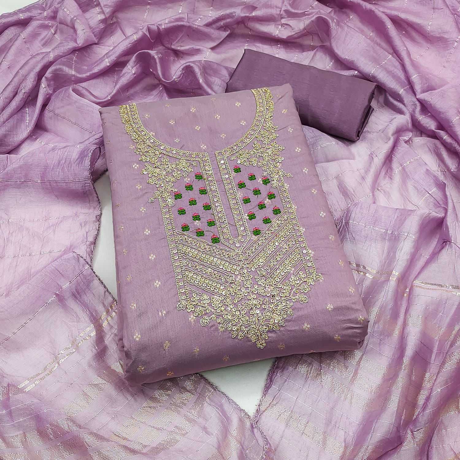 YNF Wholesale Chanderi Soft Embroidery Suits KESH153 Diti | Surat Manufacturer
