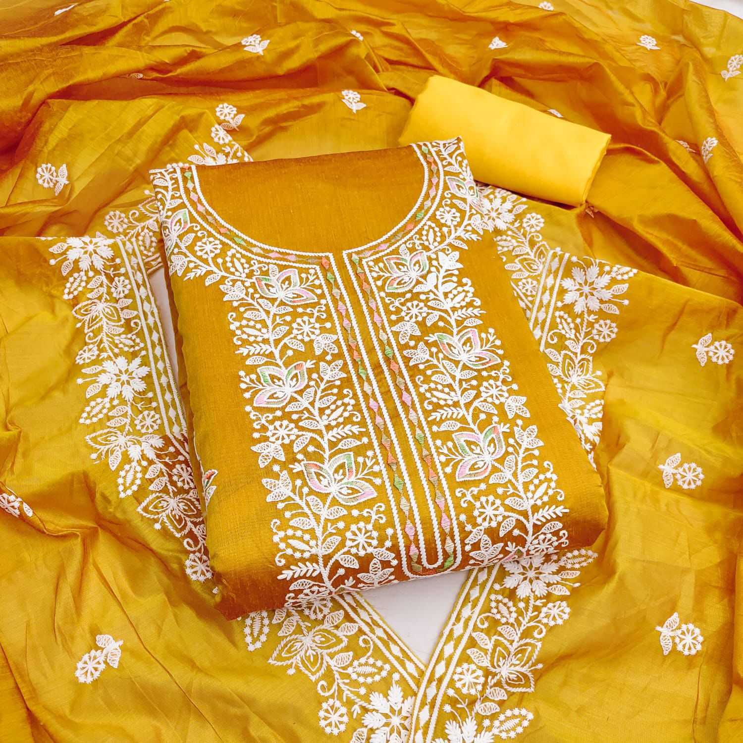 YNF Wholesale Chanderi Soft Embroidery Suits KESH153 Jivika | Surat Manufacturer