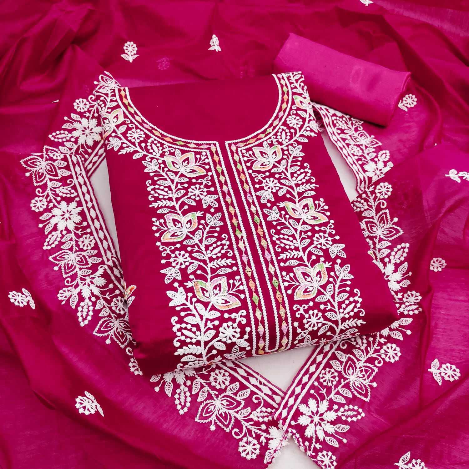 YNF Wholesale Chanderi Soft Embroidery Suits KESH153 Jivika | Surat Manufacturer