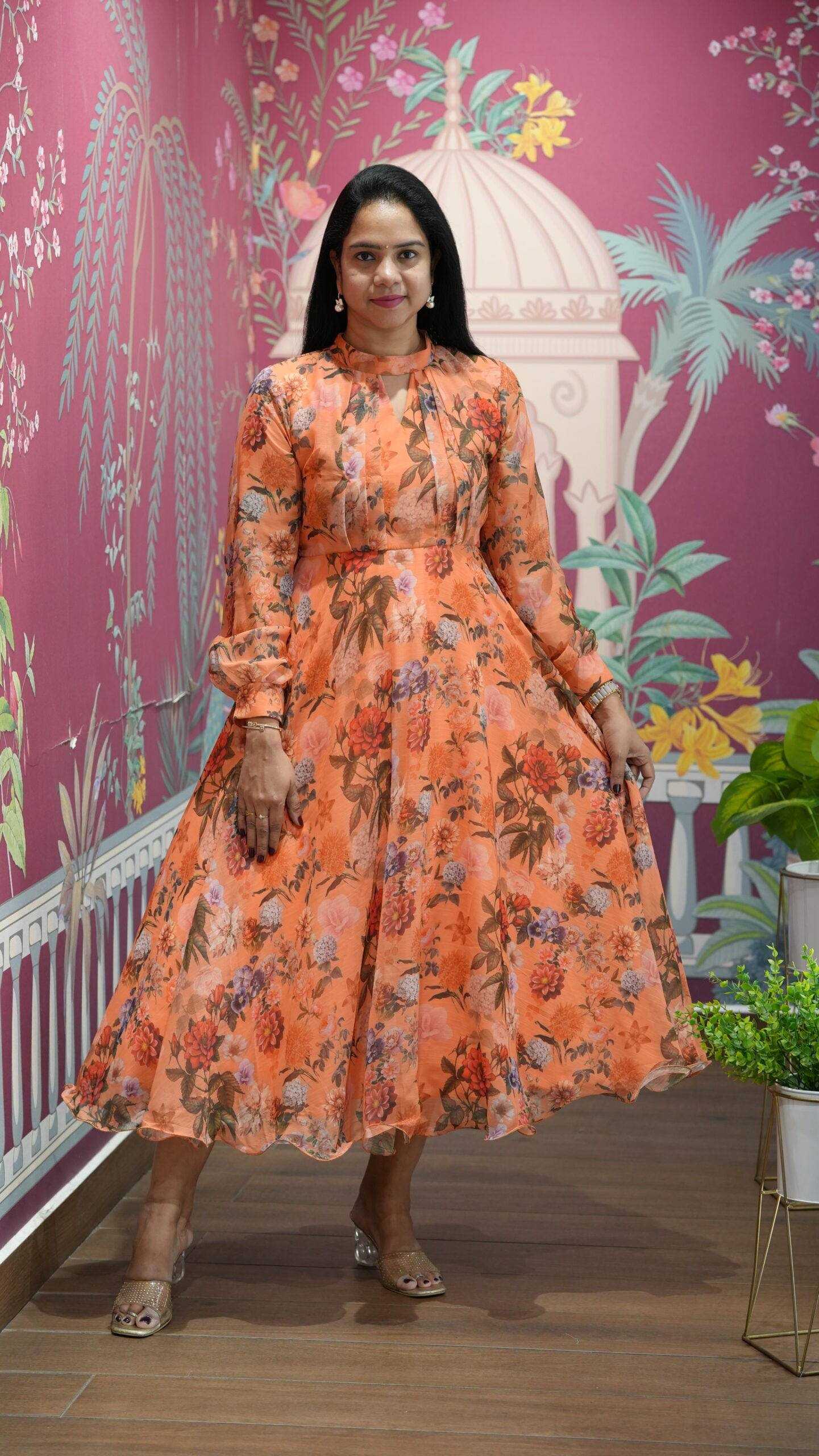YNF Wholesale Chiffon Maxi Dresses KESH210 2778 | Surat Manufacturer
