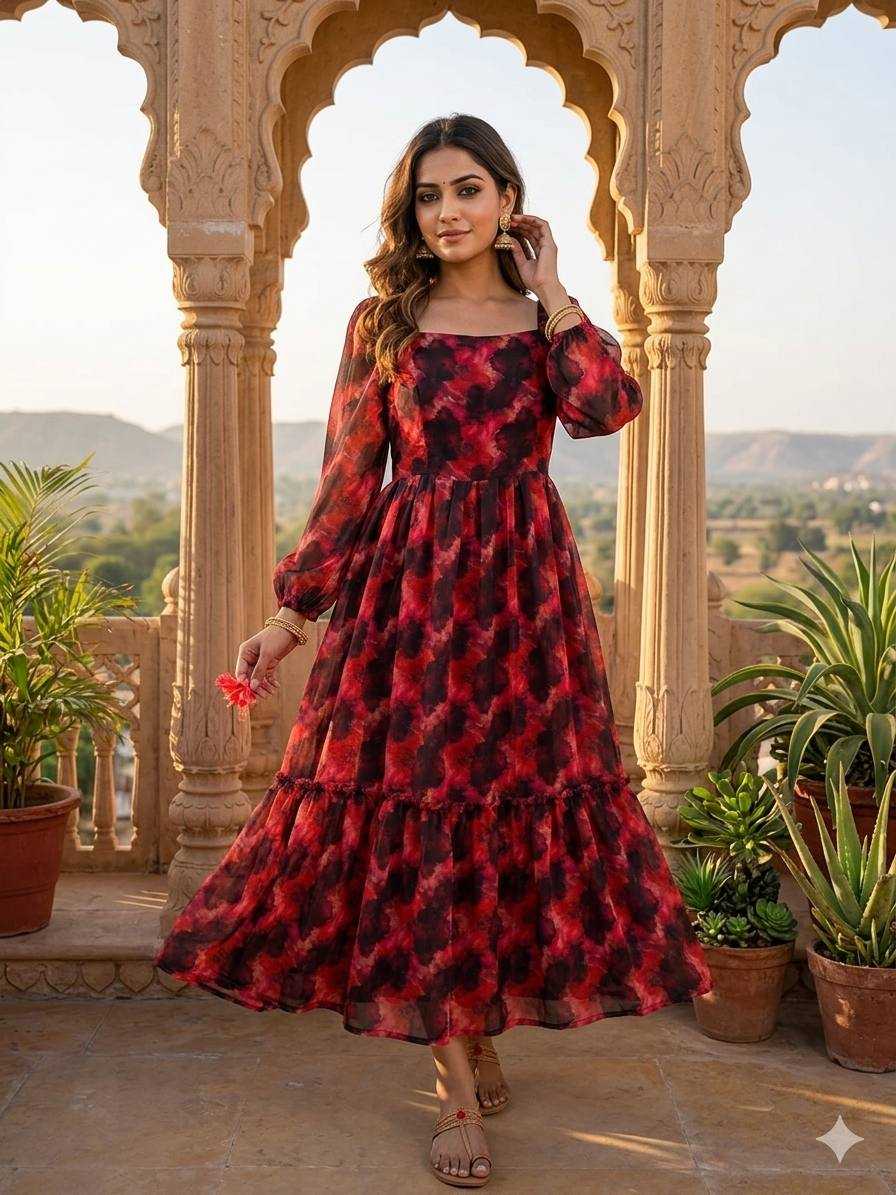 YNF Wholesale Chiffon Maxi Dresses KESH210 2811 | Surat Manufacturer