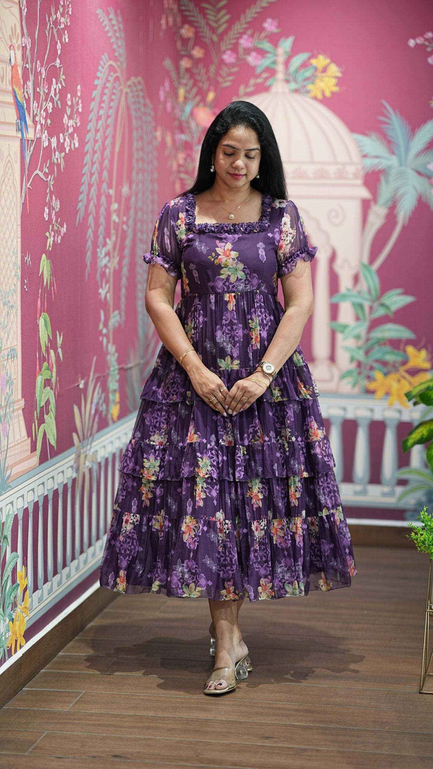 YNF Wholesale Chiffon Maxi Dresses KESH210 2863 | Surat Manufacturer