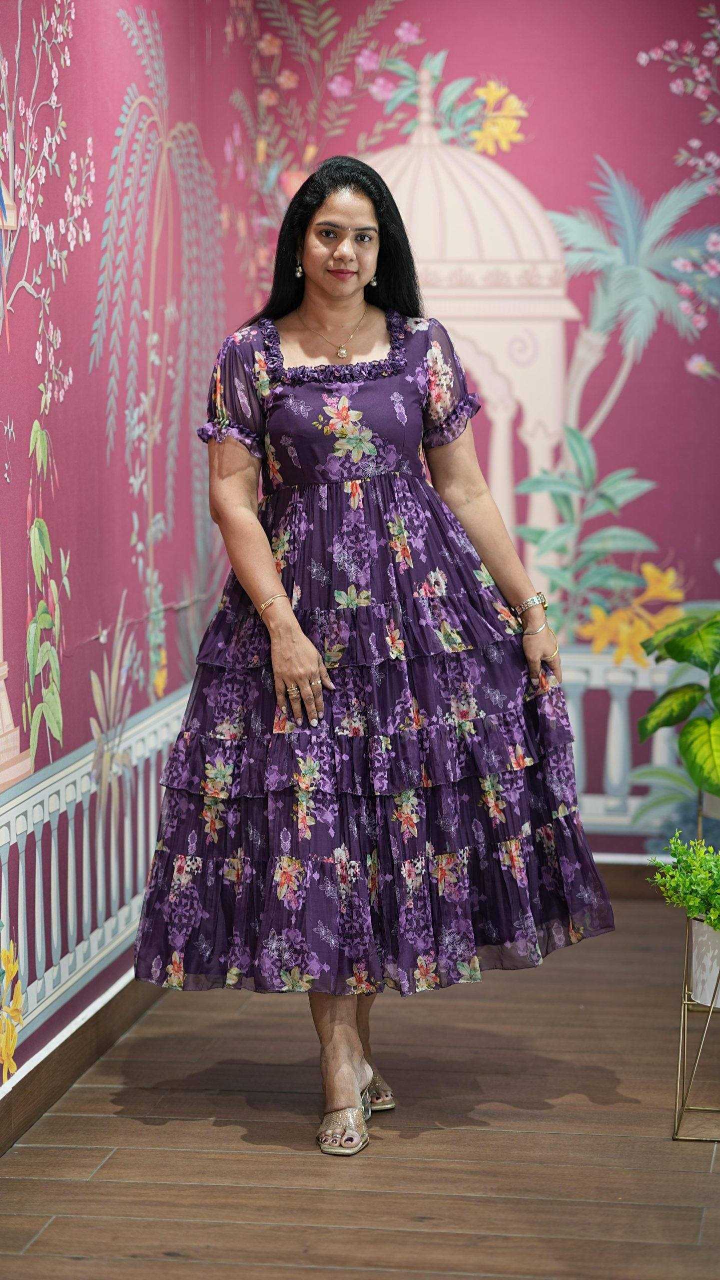 YNF Wholesale Chiffon Maxi Dresses KESH210 2863 | Surat Manufacturer
