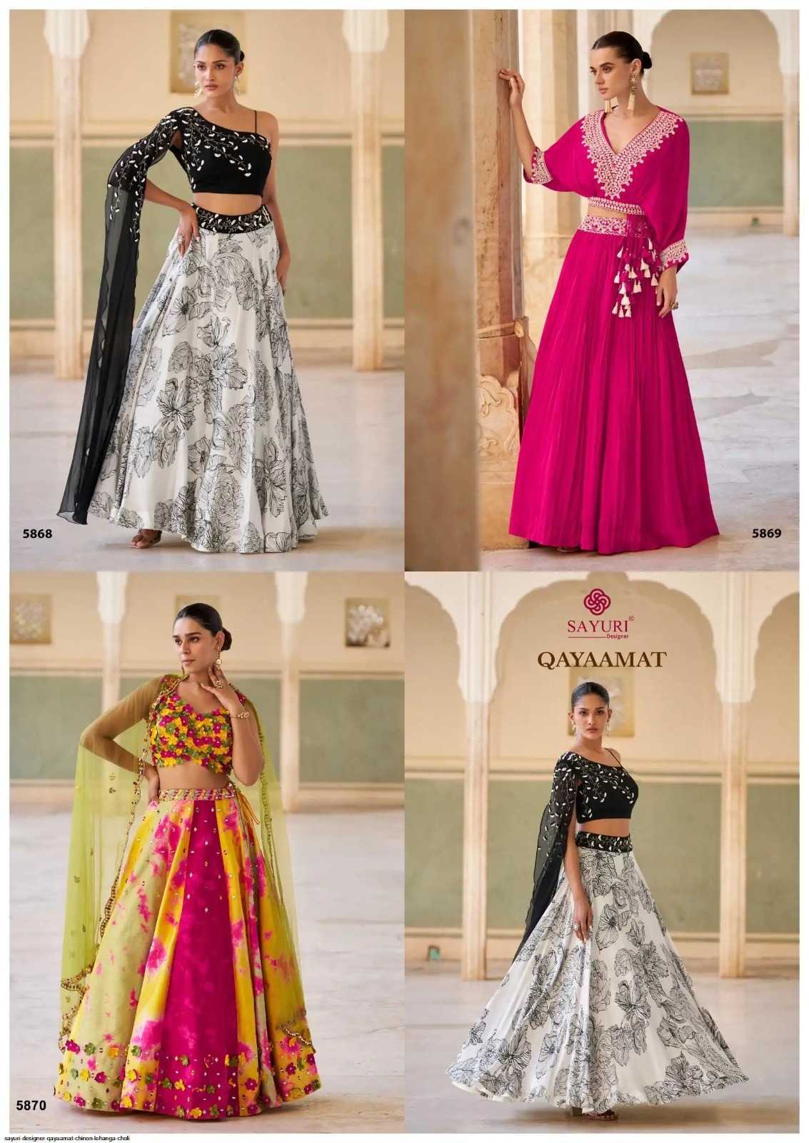 YNF Wholesale Chinon Silk Lehenga KESH142 SAYURI QAYAAMAT | Surat Manufacturer