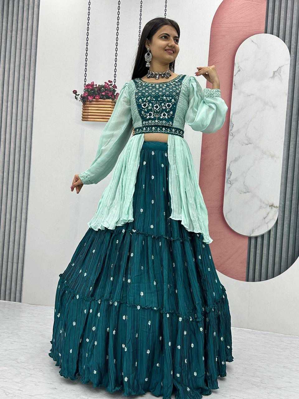 YNF Wholesale Chinon Designer Lehenga KESH496 419 | Surat Manufacturer