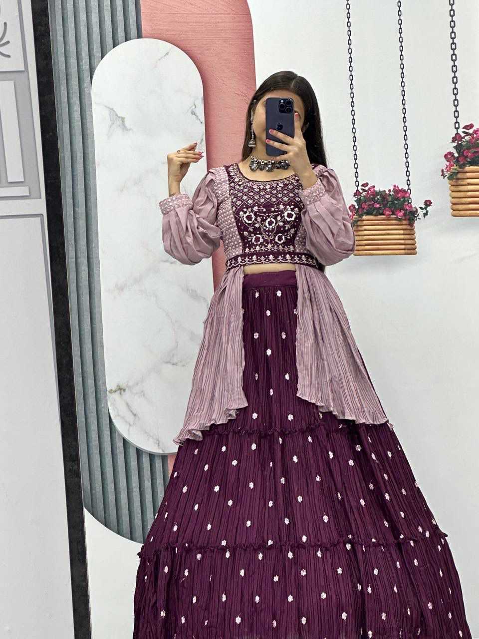YNF Wholesale Chinon Designer Lehenga KESH496 419 | Surat Manufacturer