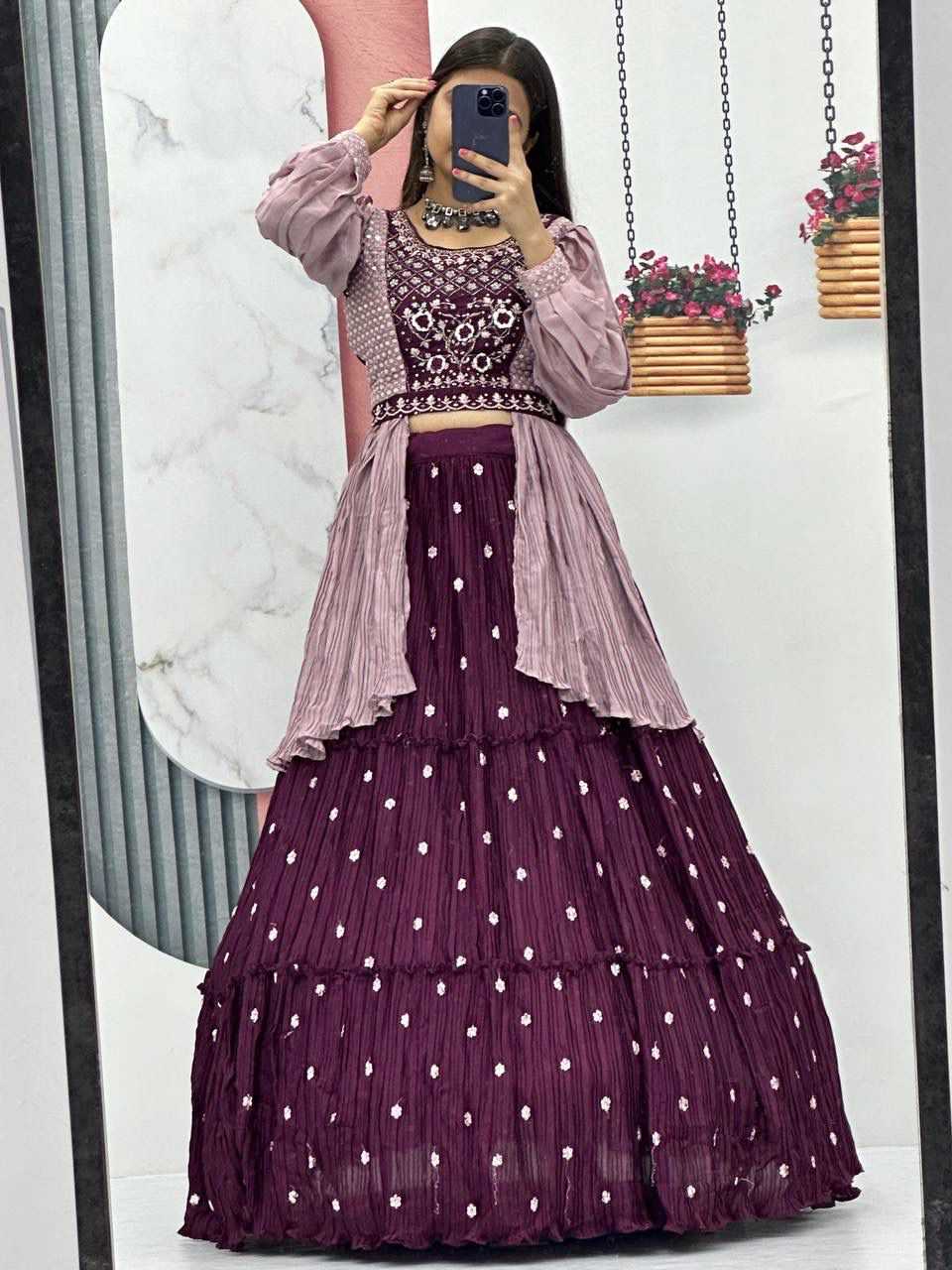 YNF Wholesale Chinon Designer Lehenga KESH496 419 | Surat Manufacturer